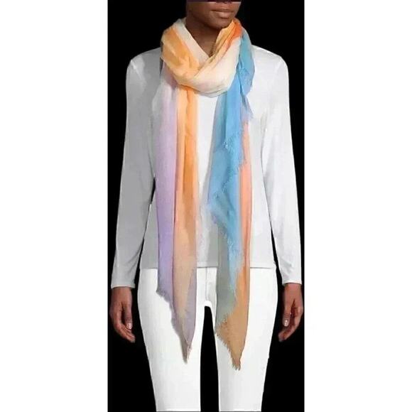 Accessories - La Fiorentina Cashmere Blend Dip Dye 72 x 52 Scarf NWT